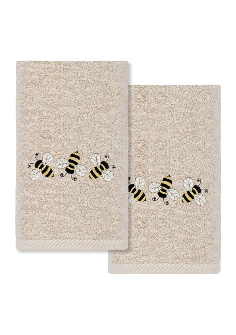 Bee Dance - Embroidered Hand Towel