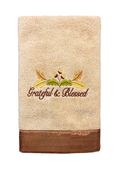 Linum Home Textiles Blessed Embroidered Hand Towel