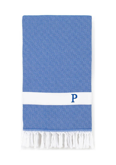 Linum Home Textiles Diamond Personalized Pestemal Beach Towel