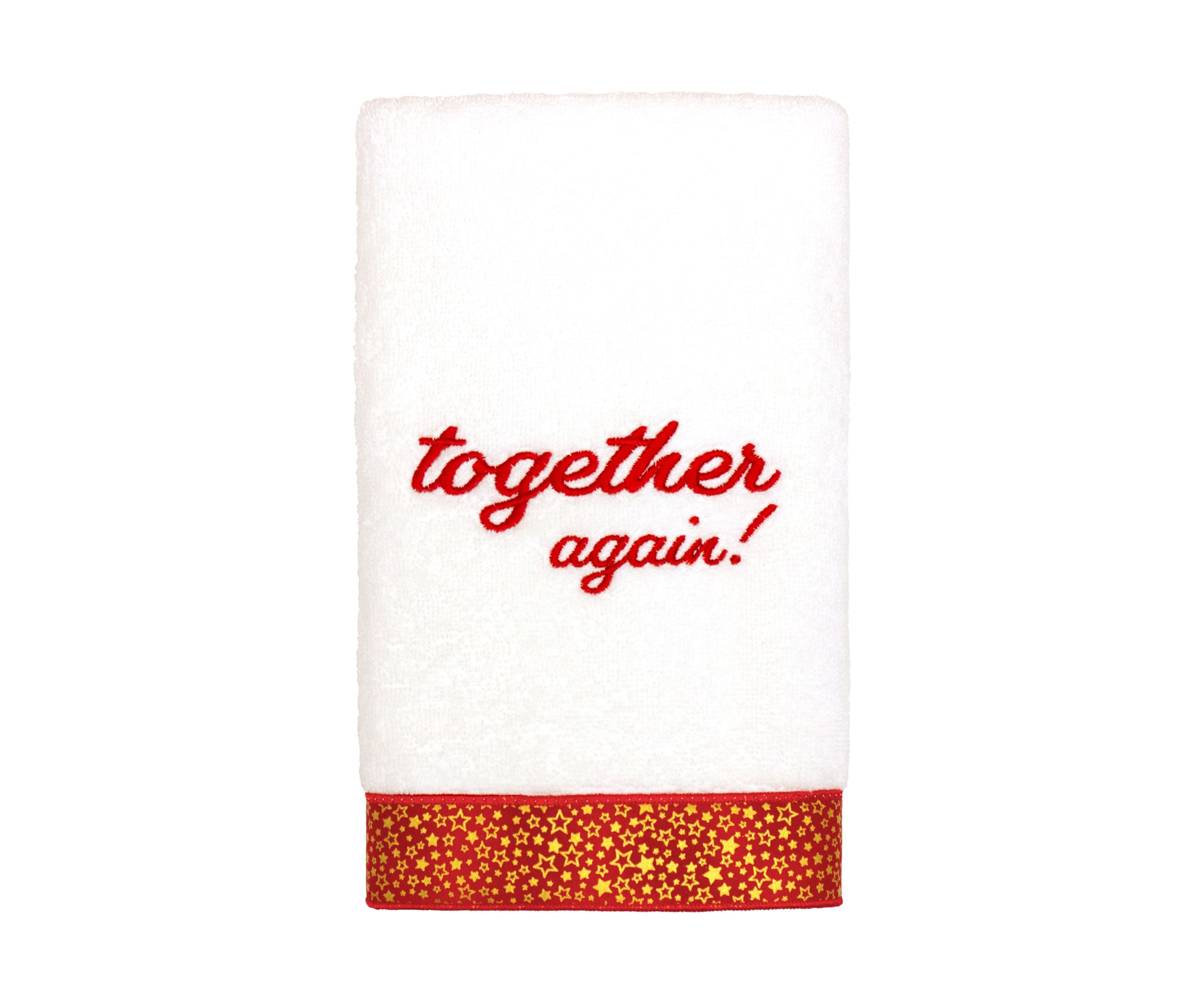 CHRISTMAS TOGETHER AGAIN - Embroidered Hand Towel