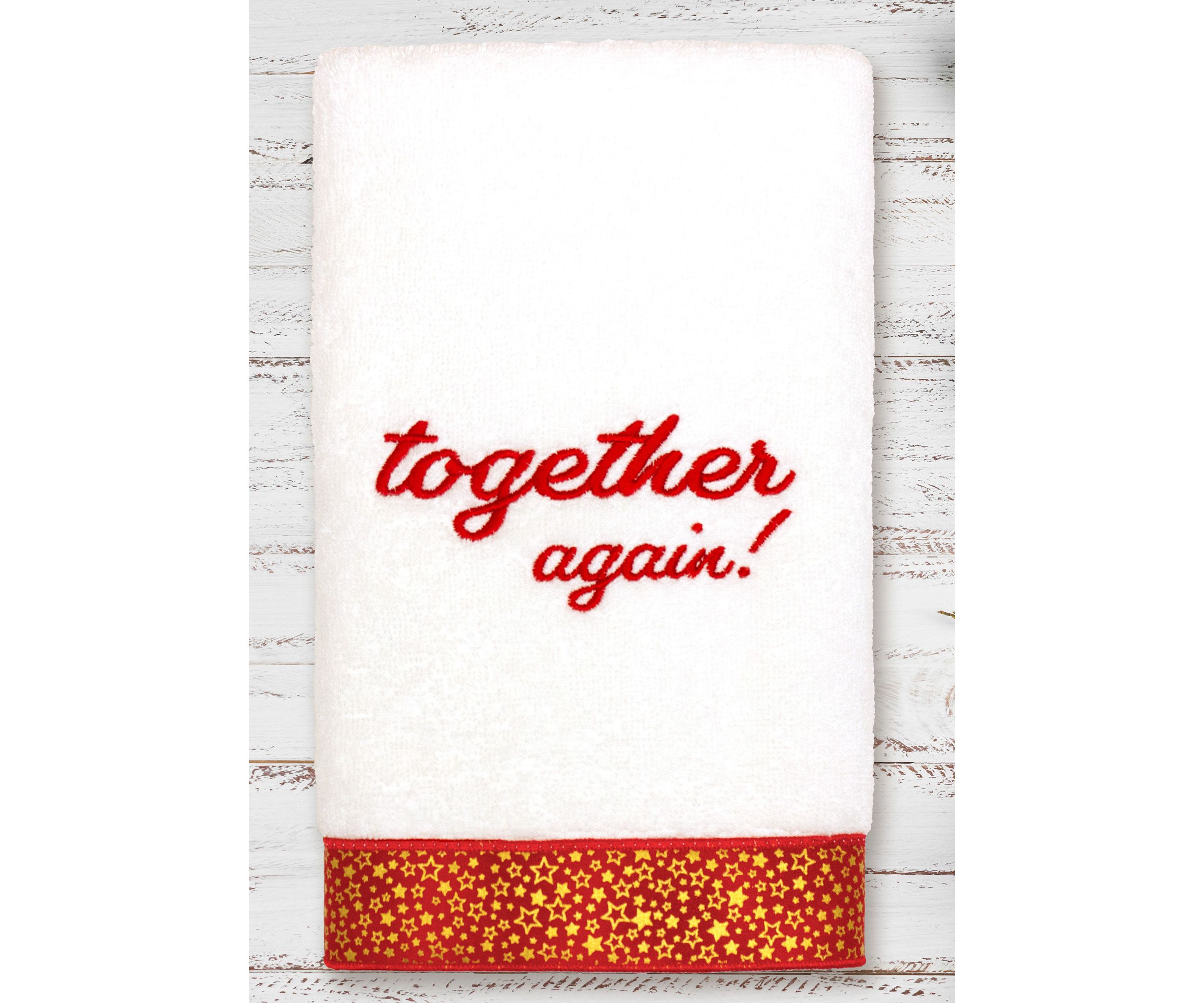 CHRISTMAS TOGETHER AGAIN - Embroidered Hand Towel