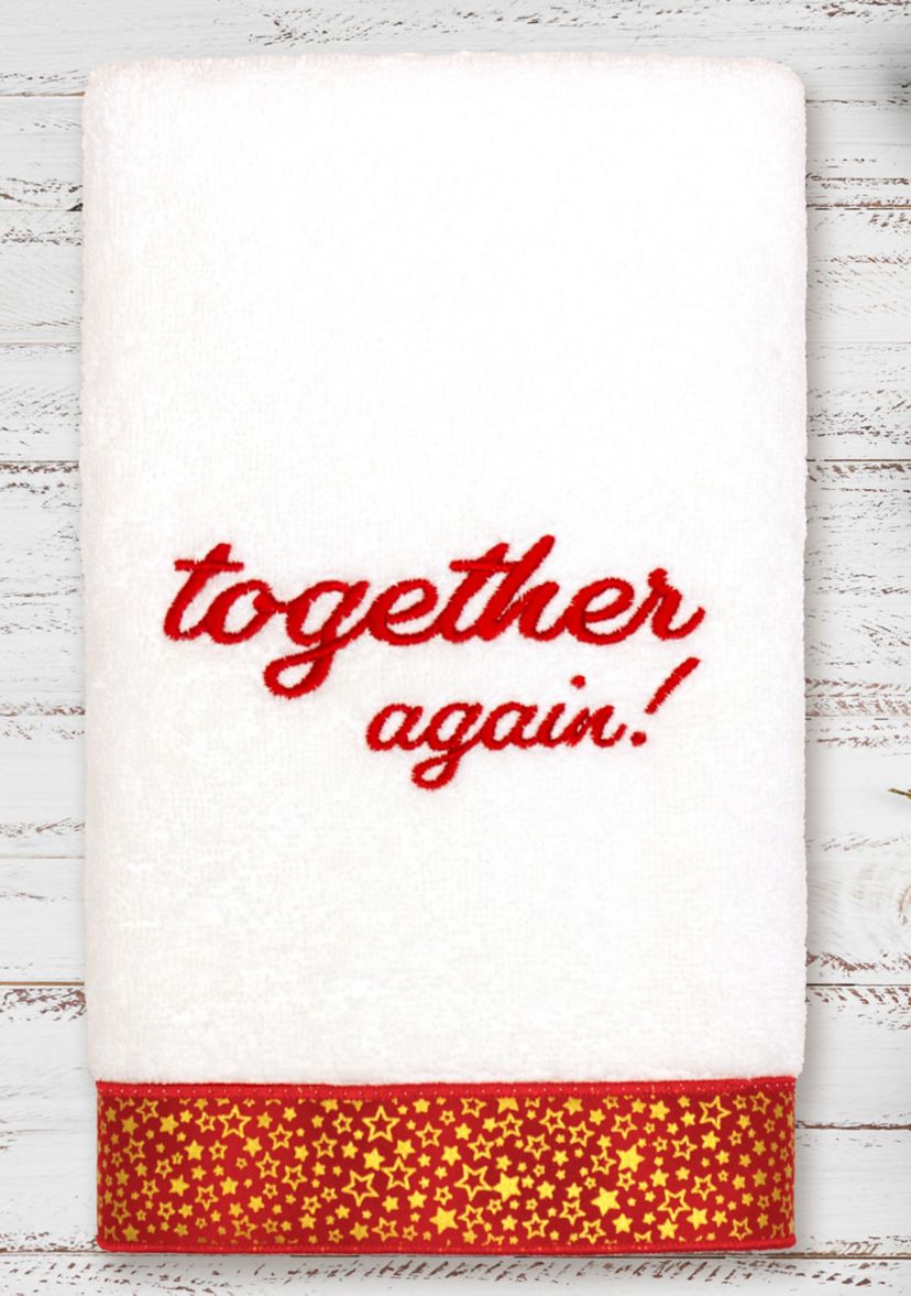 CHRISTMAS TOGETHER AGAIN - Embroidered Hand Towel