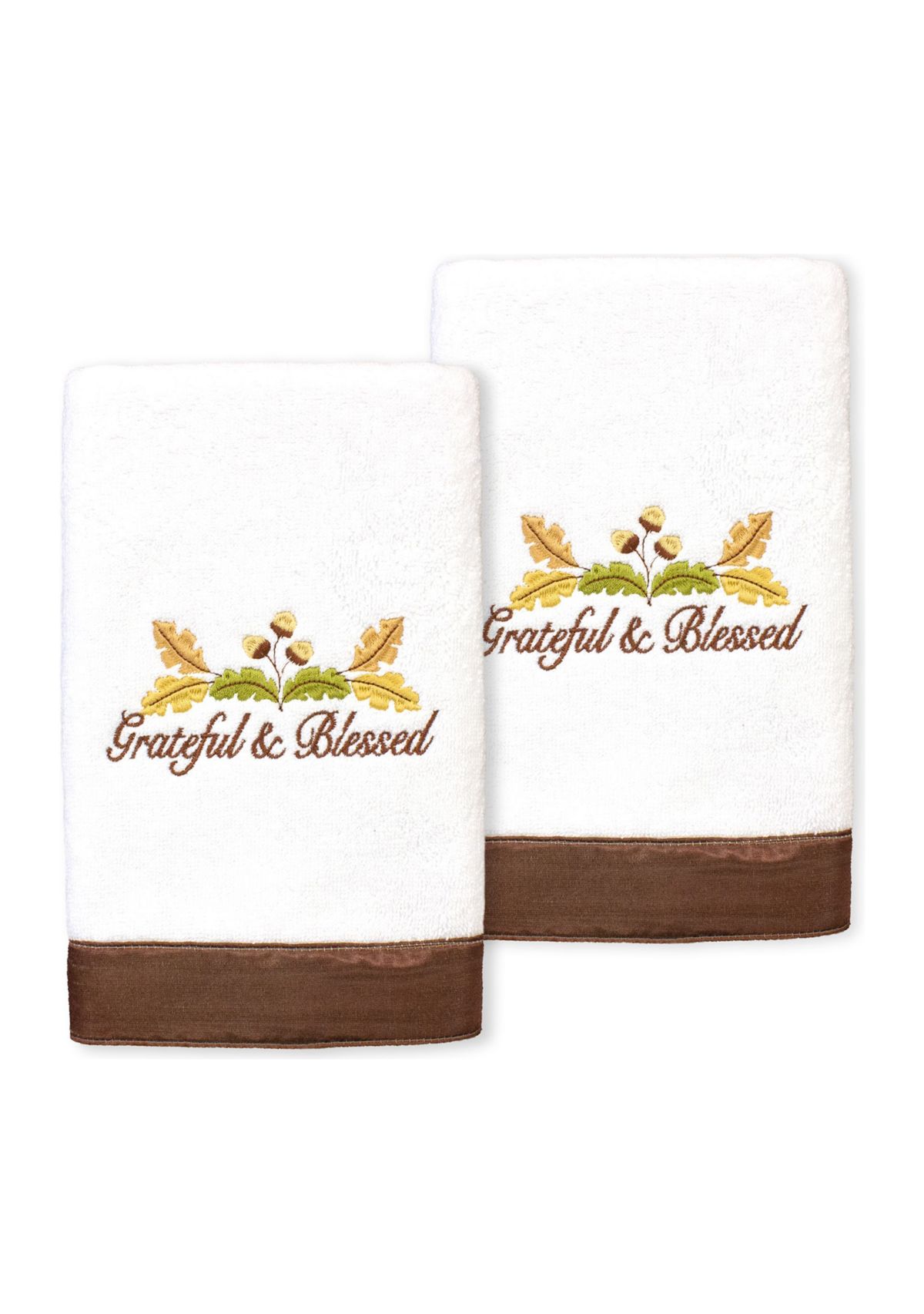 BLESSED - Embroidered Hand Towels (Set of 2)
