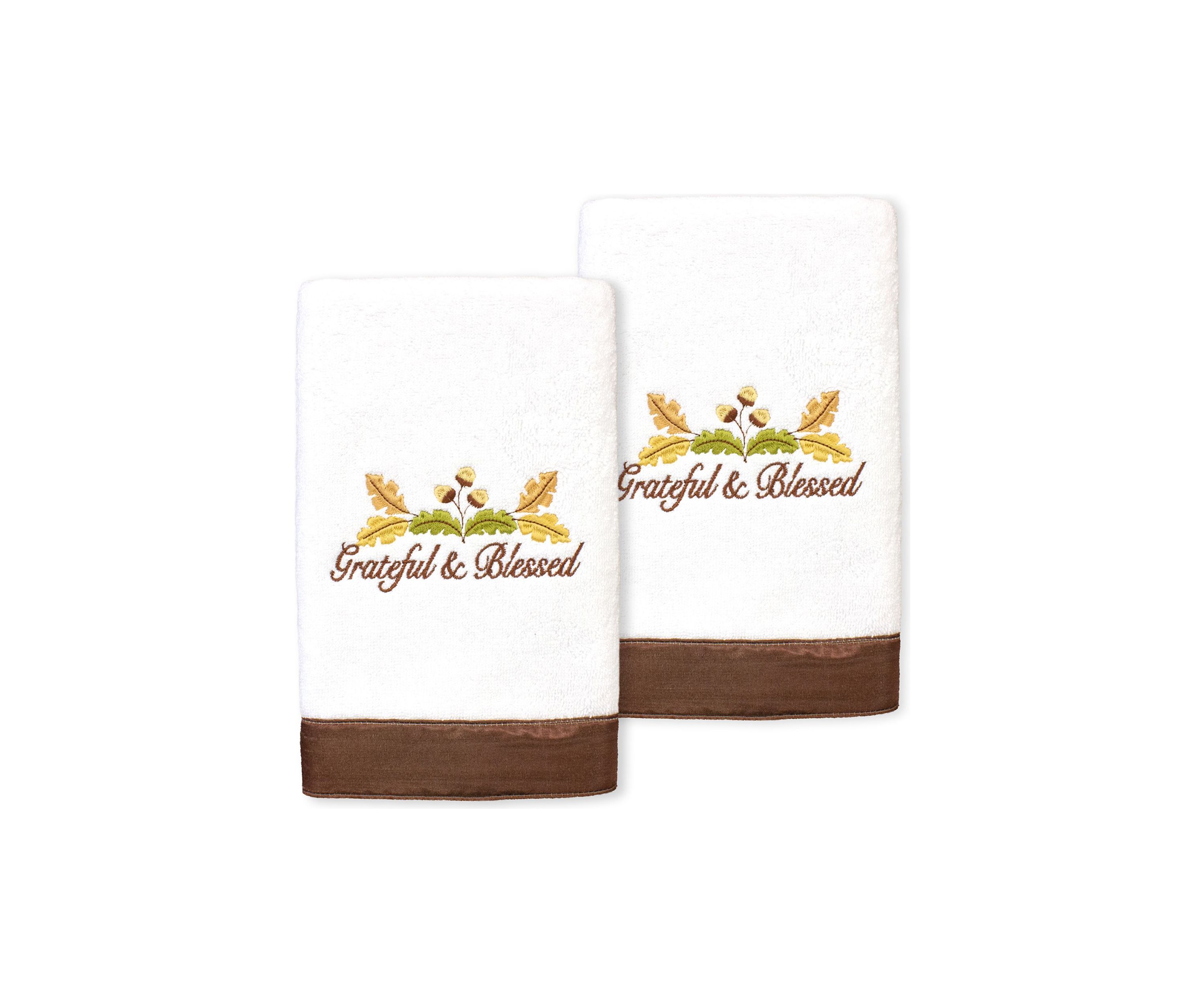 BLESSED - Embroidered Hand Towels (Set of 2)