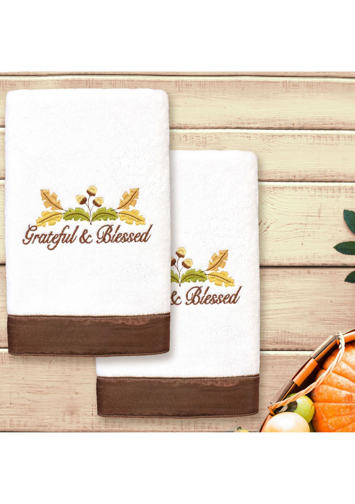 BLESSED - Embroidered Hand Towels (Set of 2)