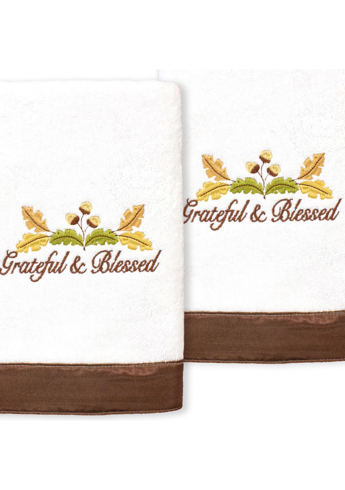 BLESSED - Embroidered Hand Towels (Set of 2)