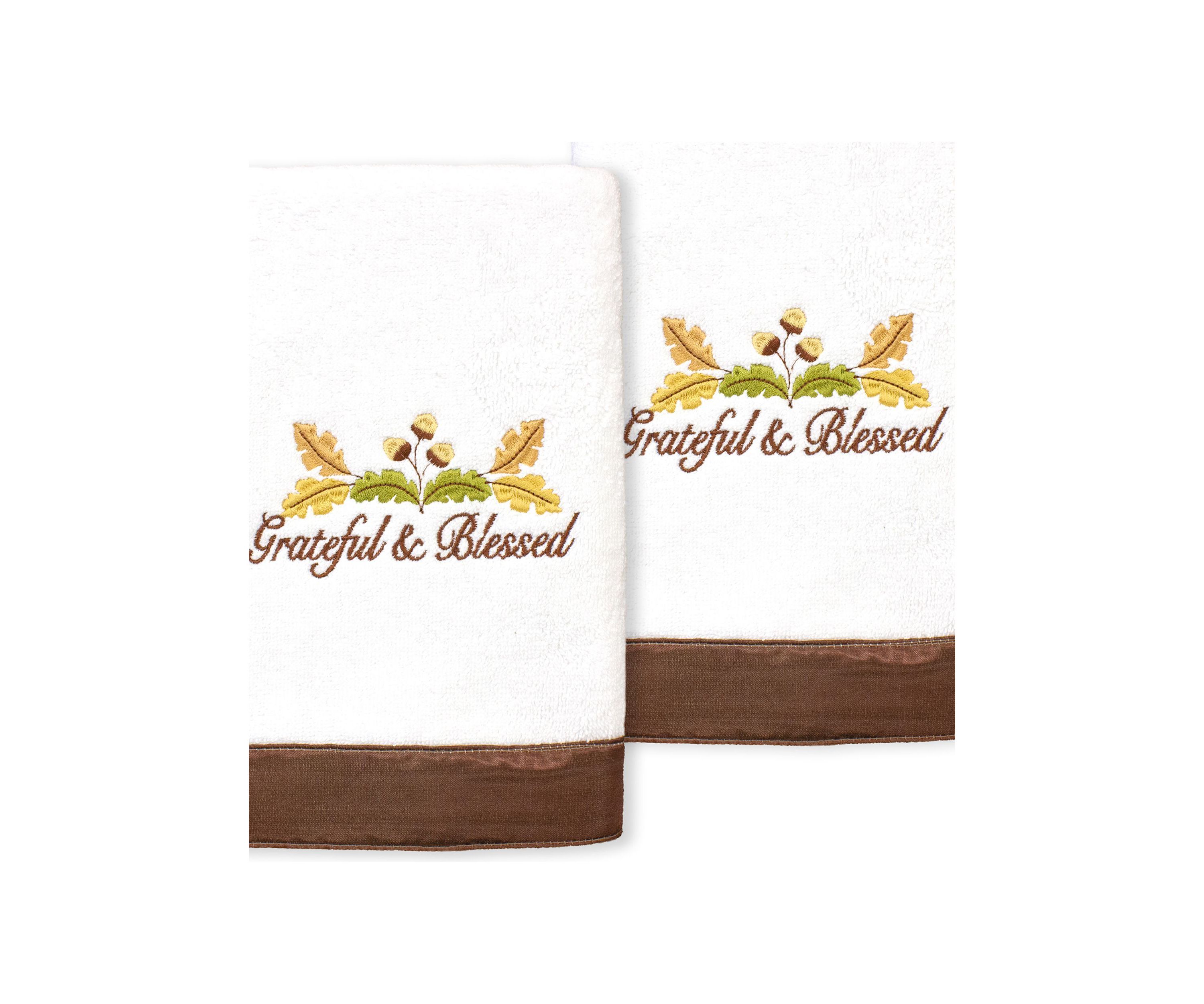 BLESSED - Embroidered Hand Towels (Set of 2)