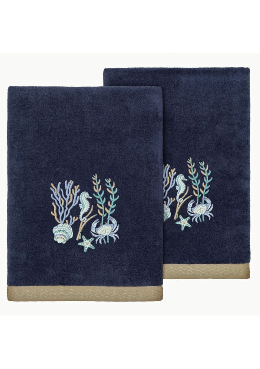 AARON 2PC Embellished Bath Towel Set