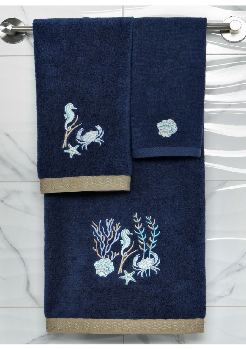 AARON 2PC Embellished Bath Towel Set