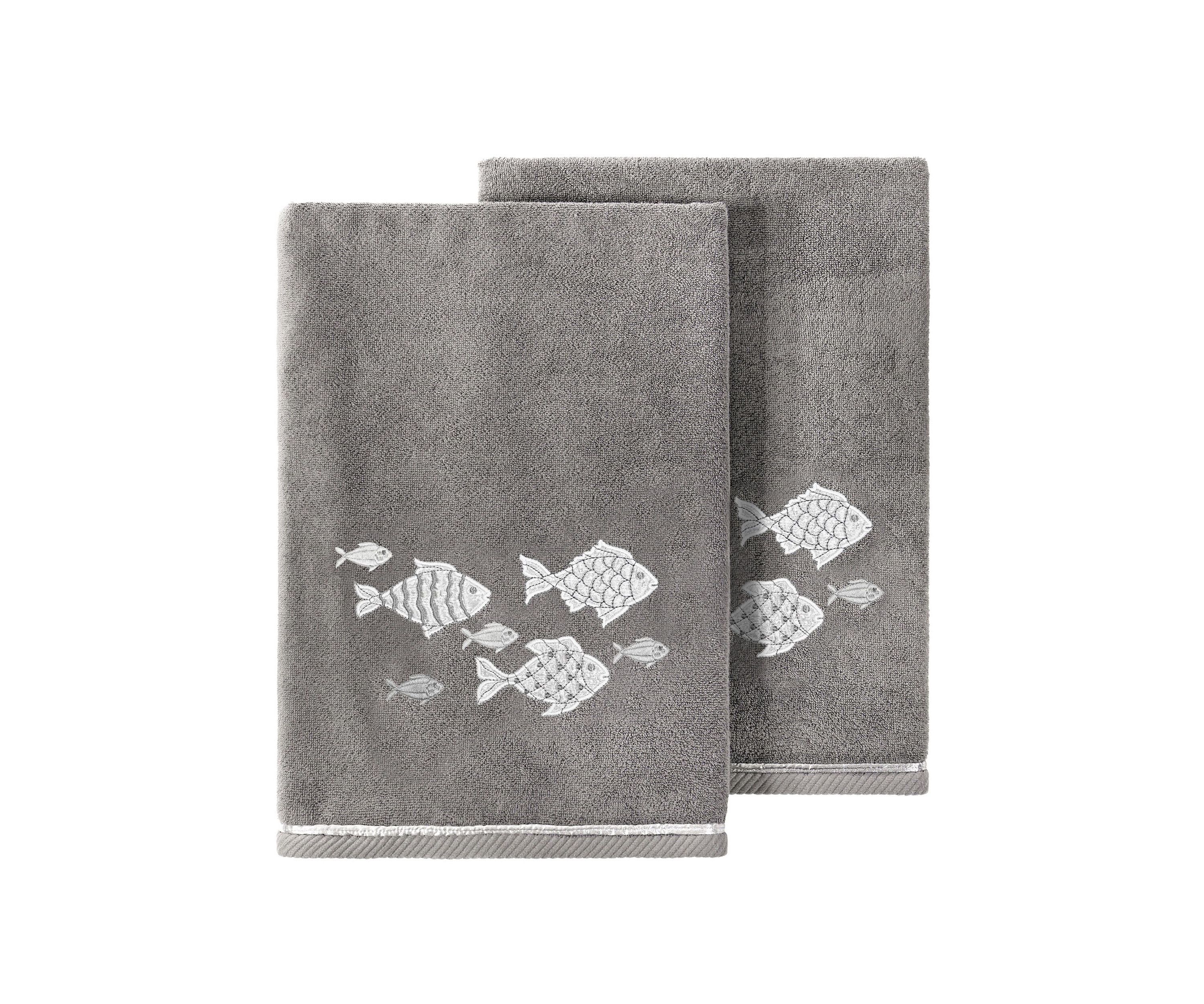 FIGI 2PC Embellished Bath Towel Set