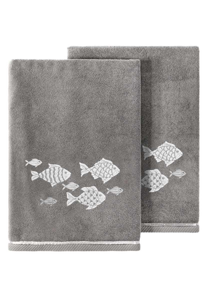FIGI 2PC Embellished Bath Towel Set