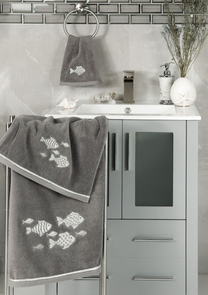 FIGI 2PC Embellished Bath Towel Set