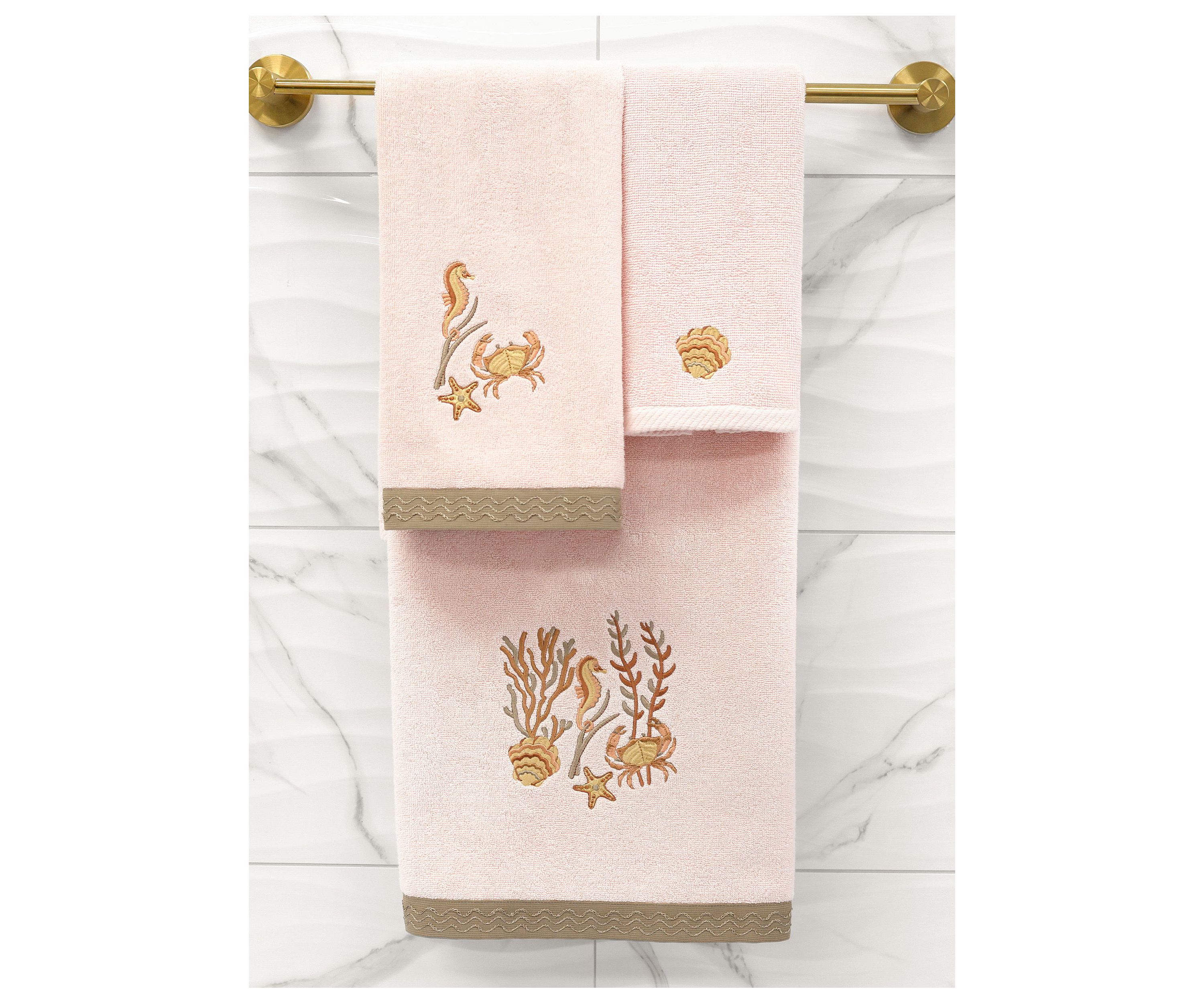 AARON 2PC Embellished Hand Towel Set