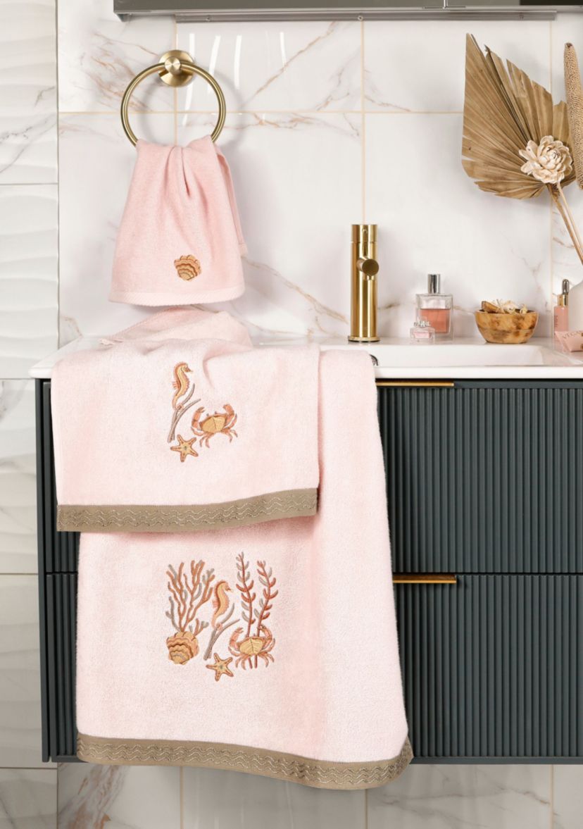AARON 2PC Embellished Hand Towel Set