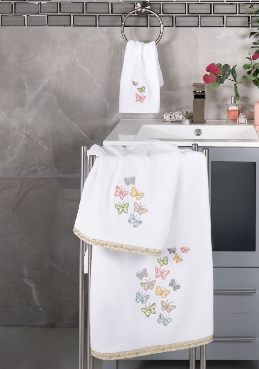 MARIPOSA 2PC Embellished Hand Towel Set