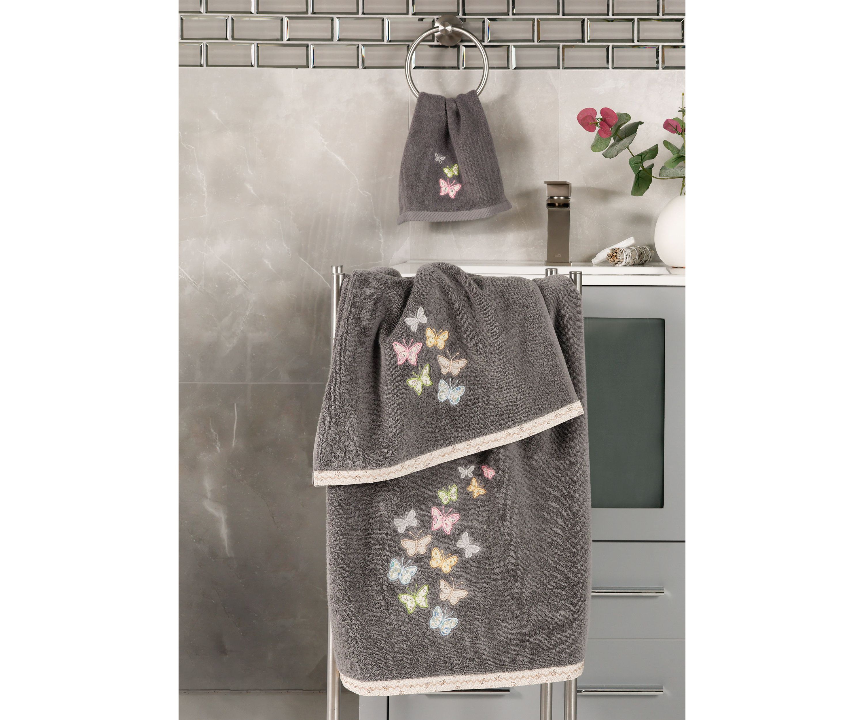 MARIPOSA 3PC Embellished Towel Set