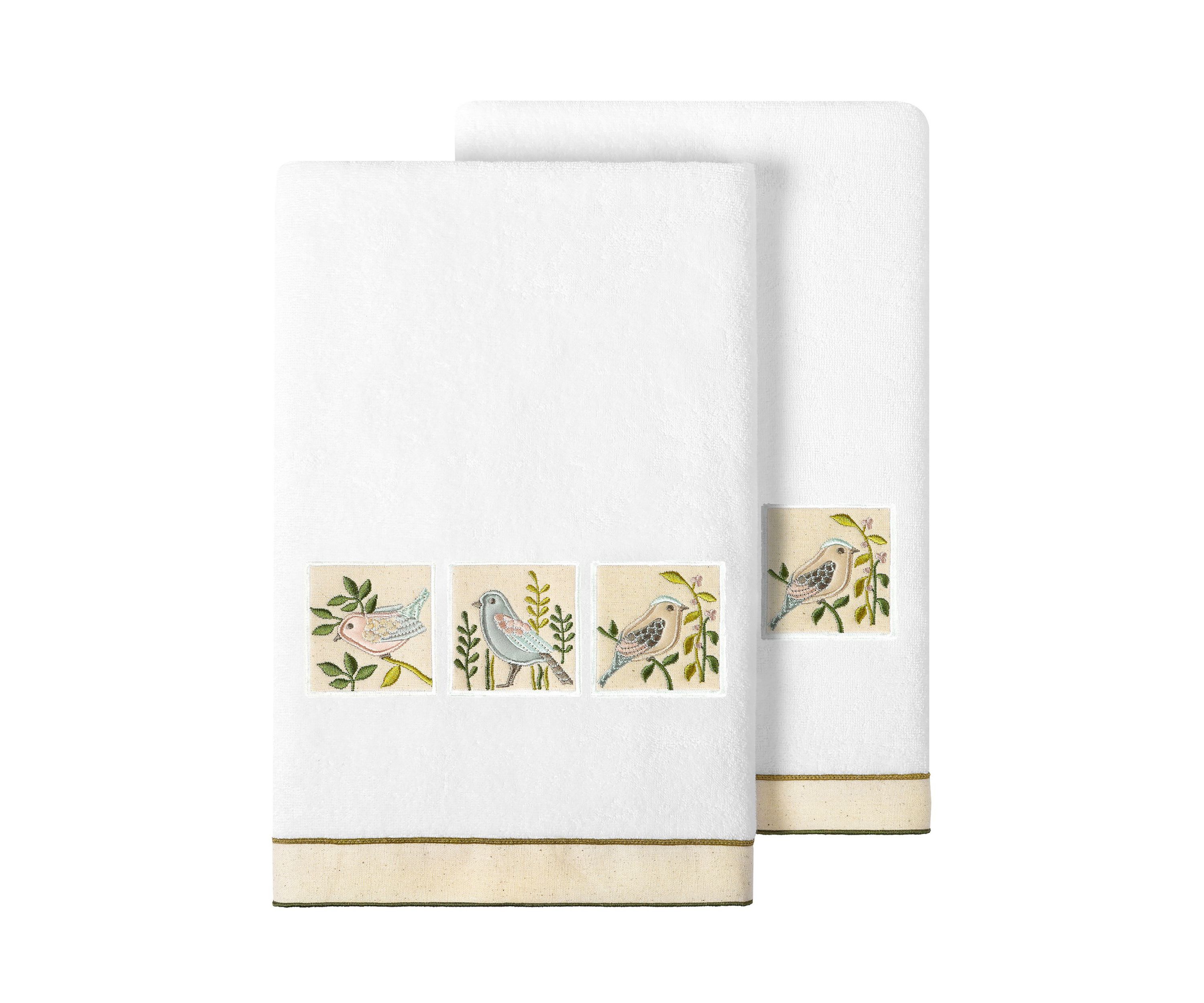 BELINDA 2PC Embellished Bath Towel Set