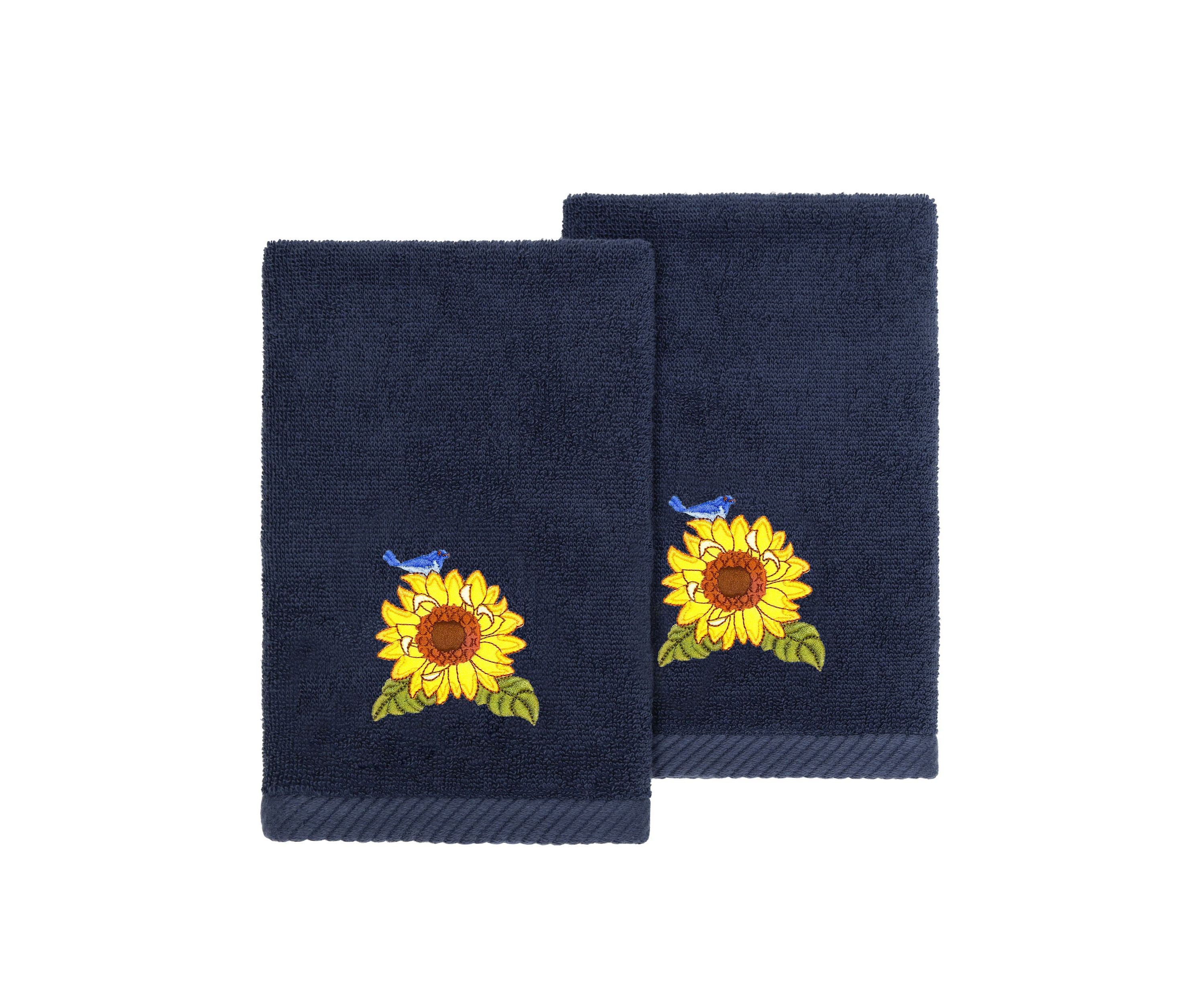 GIRASOL 2PC Embellished Fingertip Towel Set