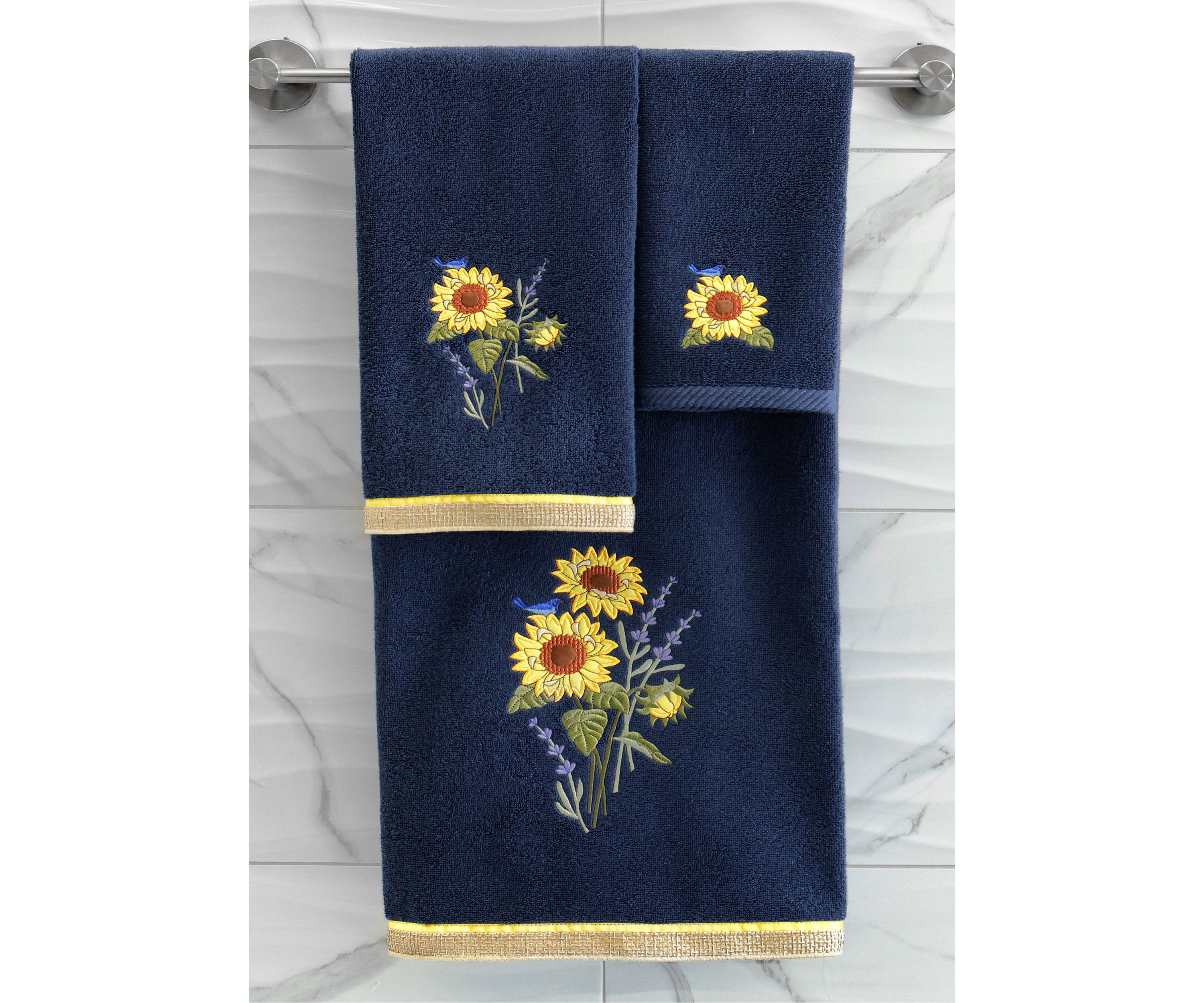 GIRASOL 2PC Embellished Fingertip Towel Set