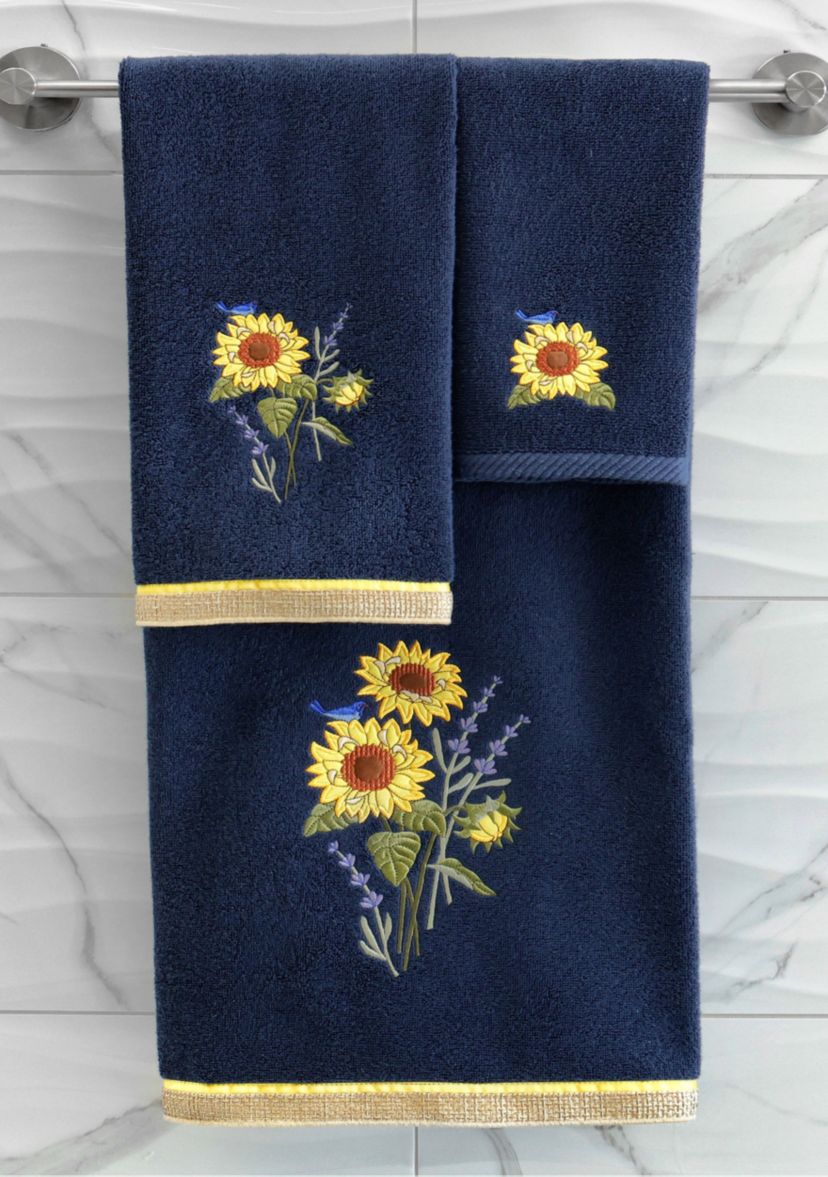 GIRASOL 2PC Embellished Fingertip Towel Set