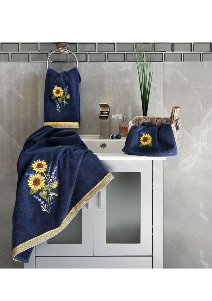 GIRASOL 2PC Embellished Fingertip Towel Set