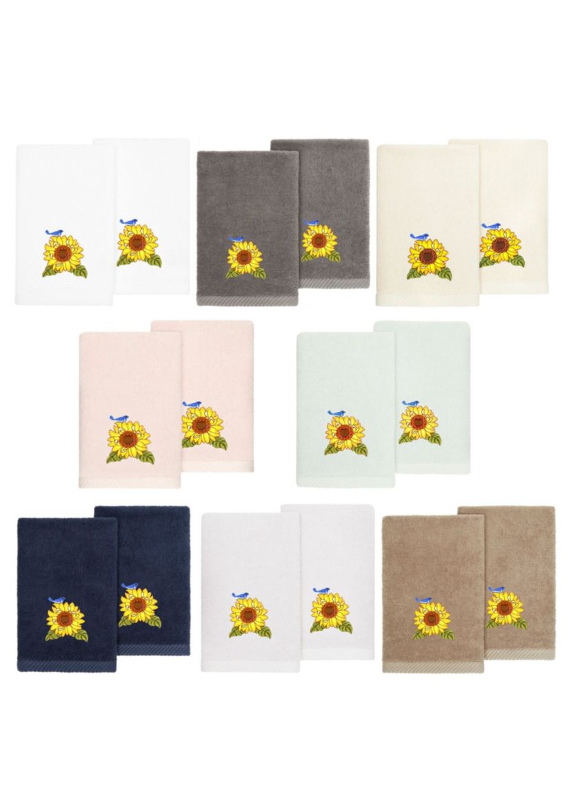 GIRASOL 2PC Embellished Fingertip Towel Set
