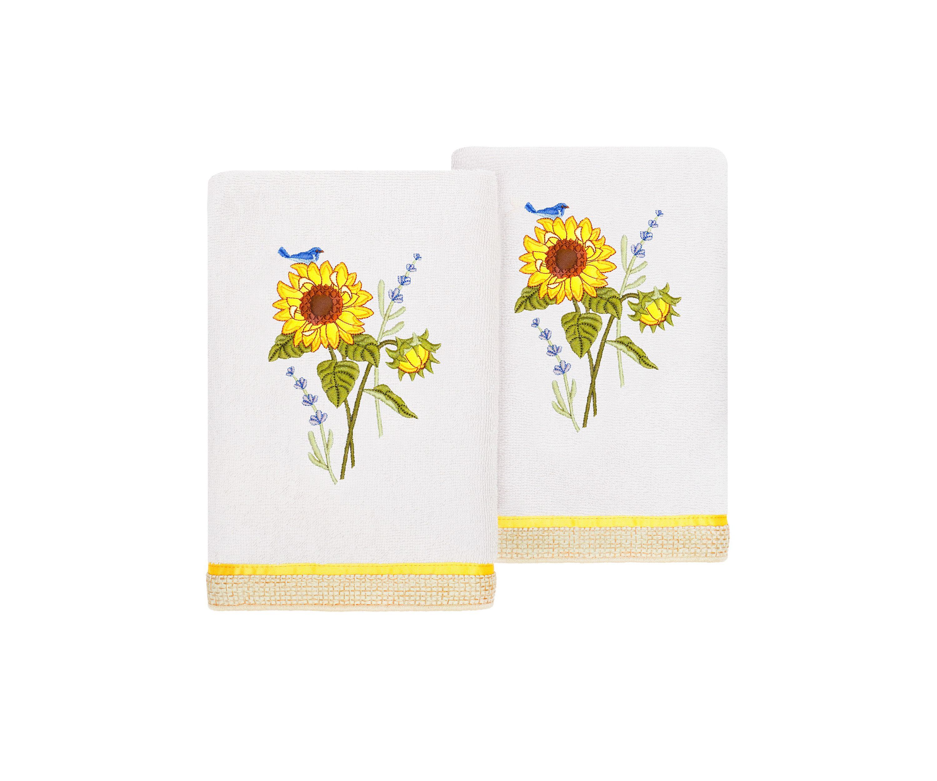 GIRASOL 2PC Embellished Hand Towel Set