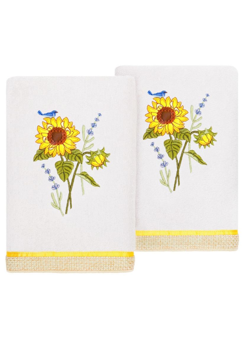 GIRASOL 2PC Embellished Hand Towel Set