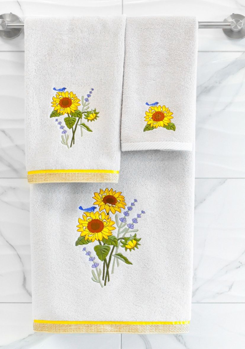 GIRASOL 2PC Embellished Hand Towel Set