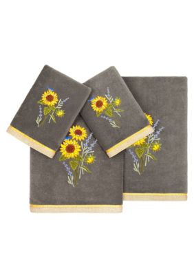 Linum Home Textiles GIRASOL 4PC Embellished Towel Set
