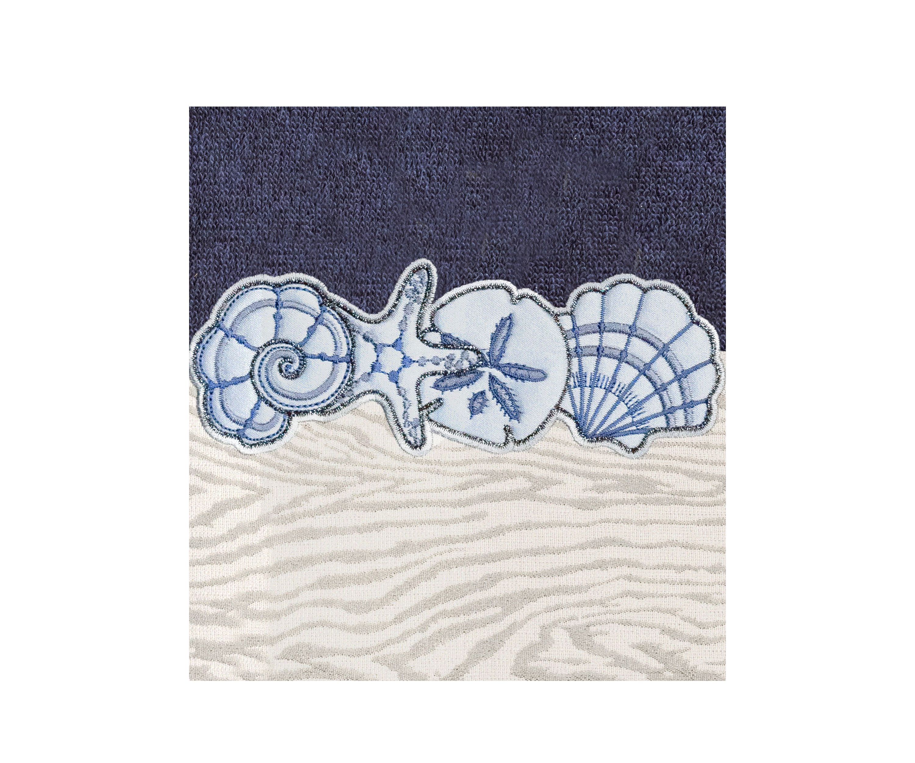SHELL ROW 2PC Embellished Hand Towel Set