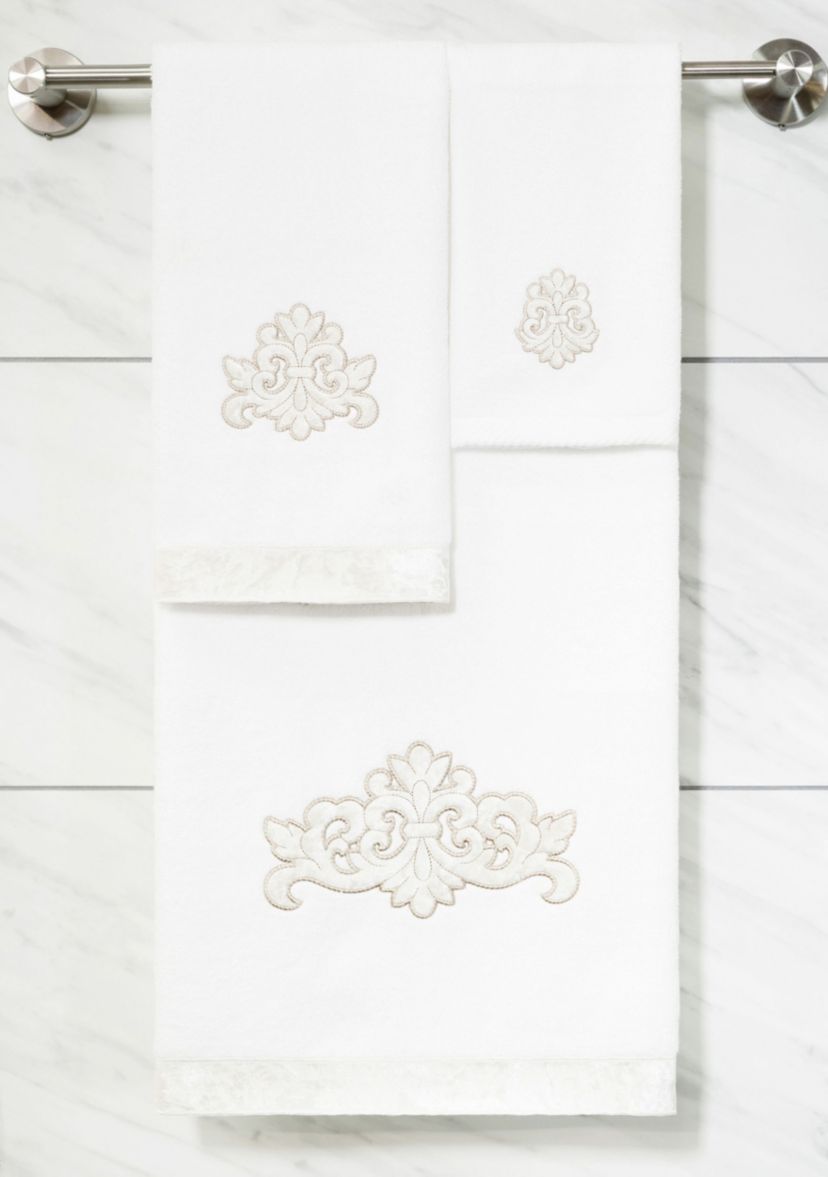 MAY 3PC Embellished Towel Set