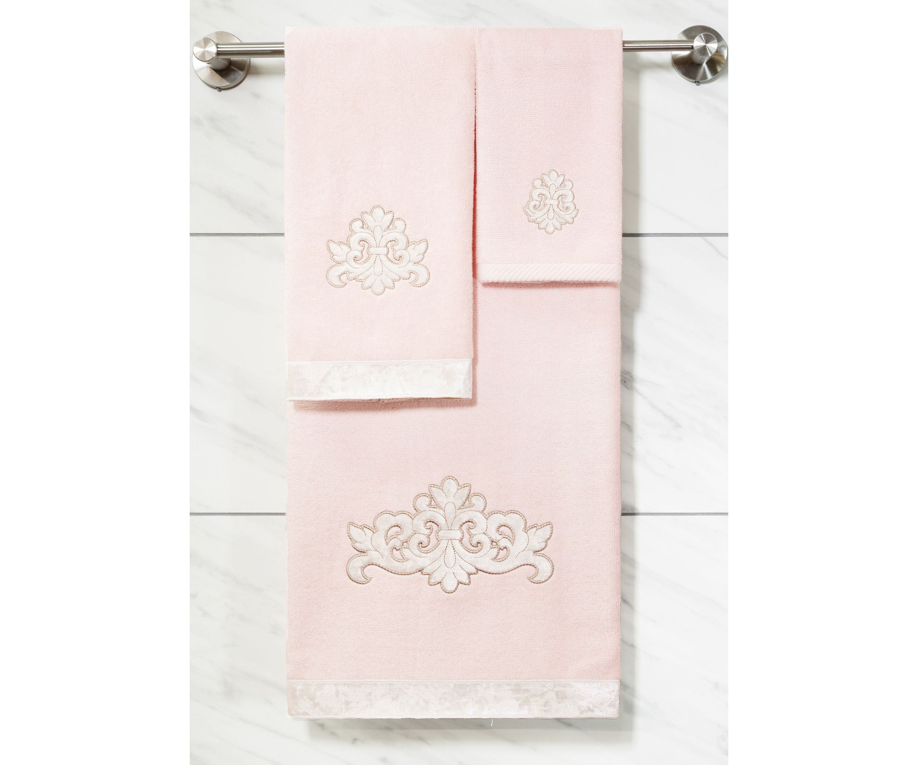 MAY 2PC Embellished Hand Towel Set