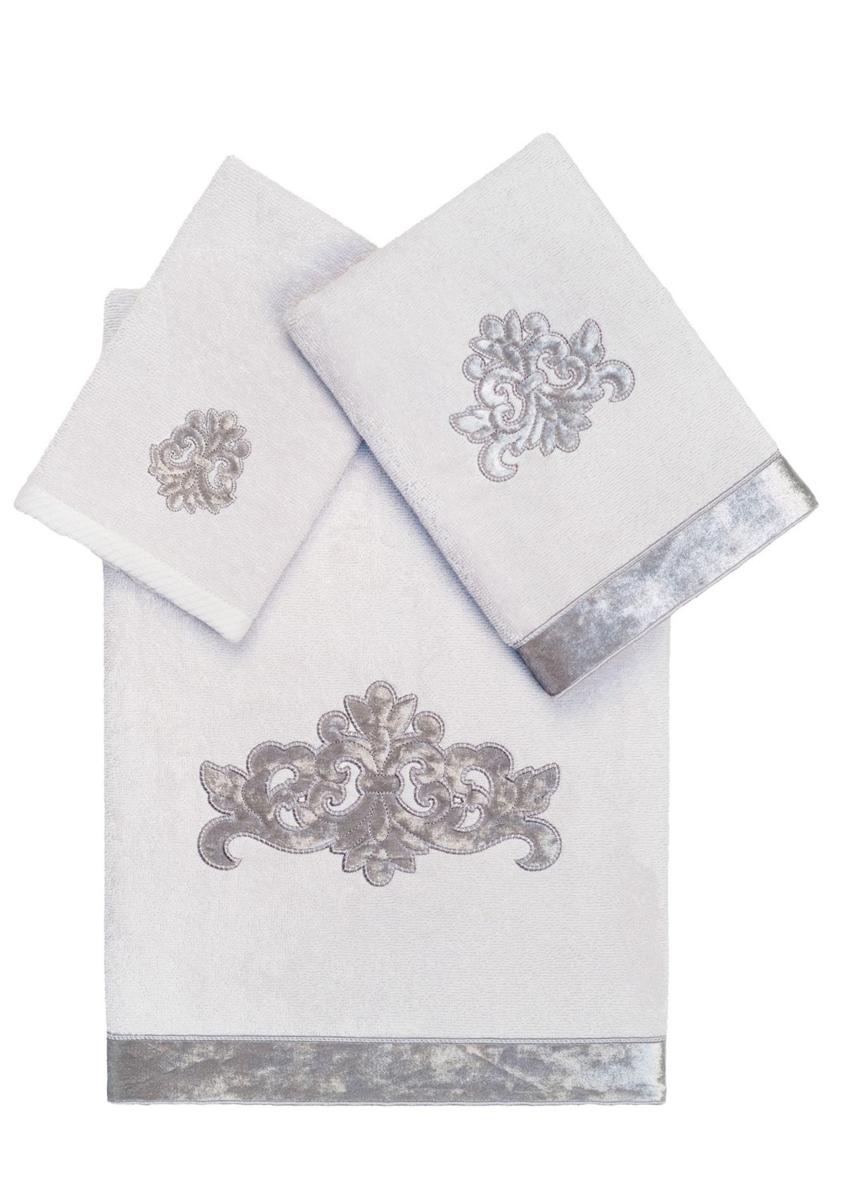 MAY 3PC Embellished Towel Set