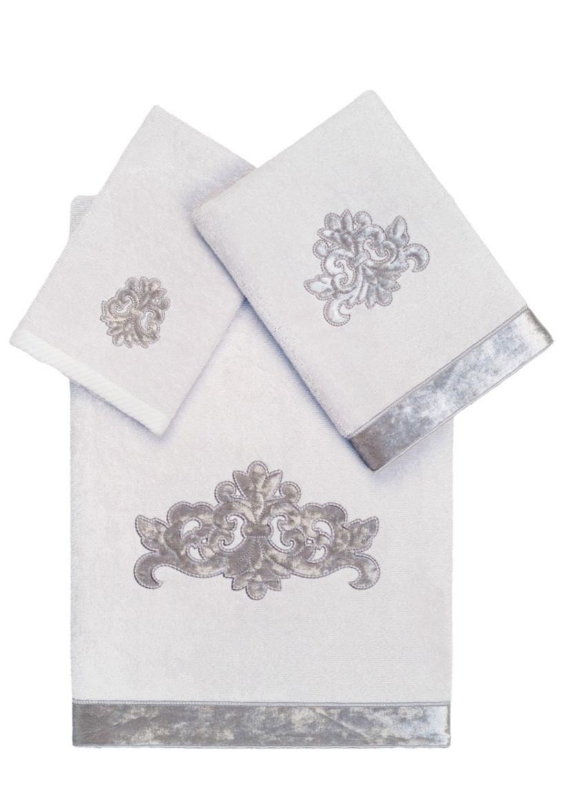 MAY 3PC Embellished Towel Set