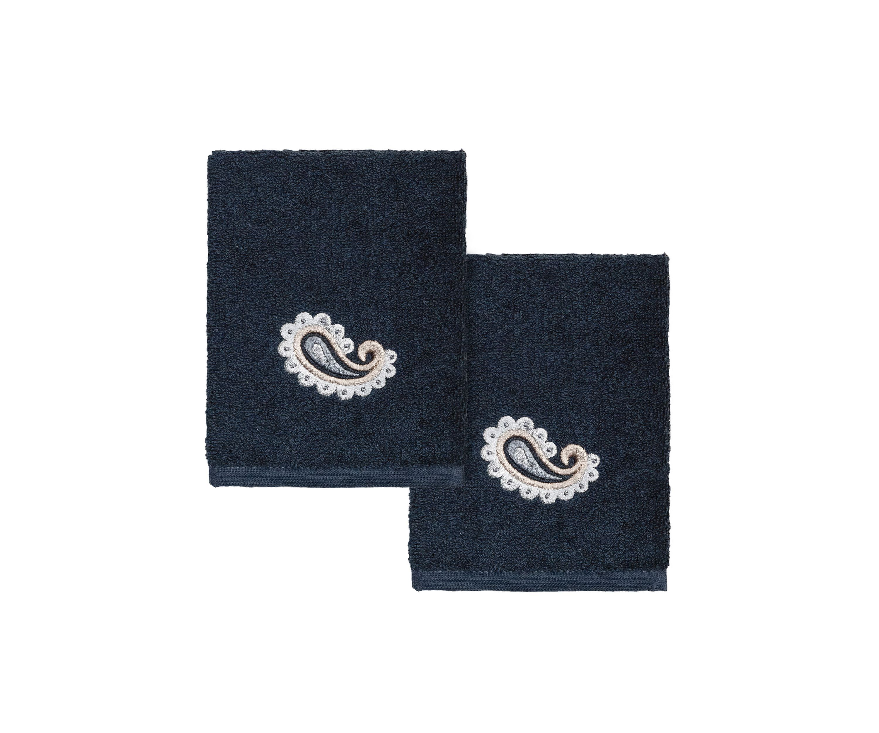 MACKENZIE 2PC Embellished Washcloth Set