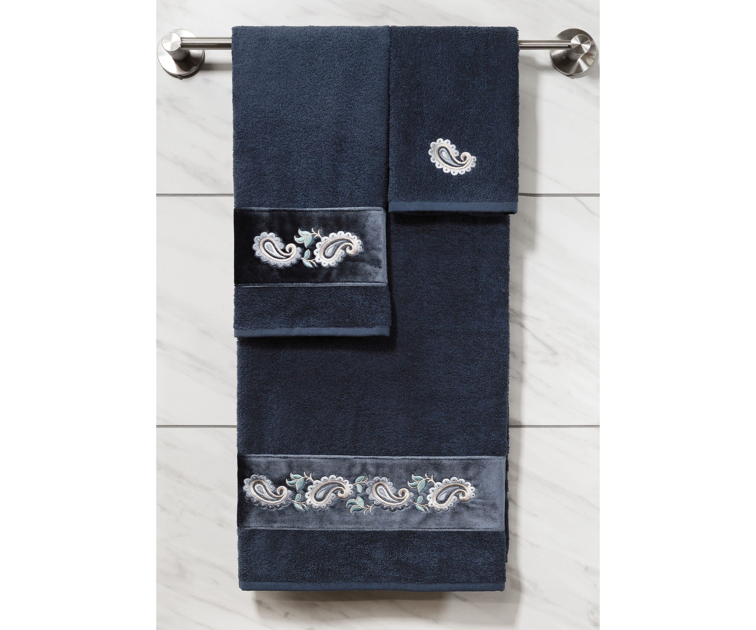 MACKENZIE 2PC Embellished Washcloth Set
