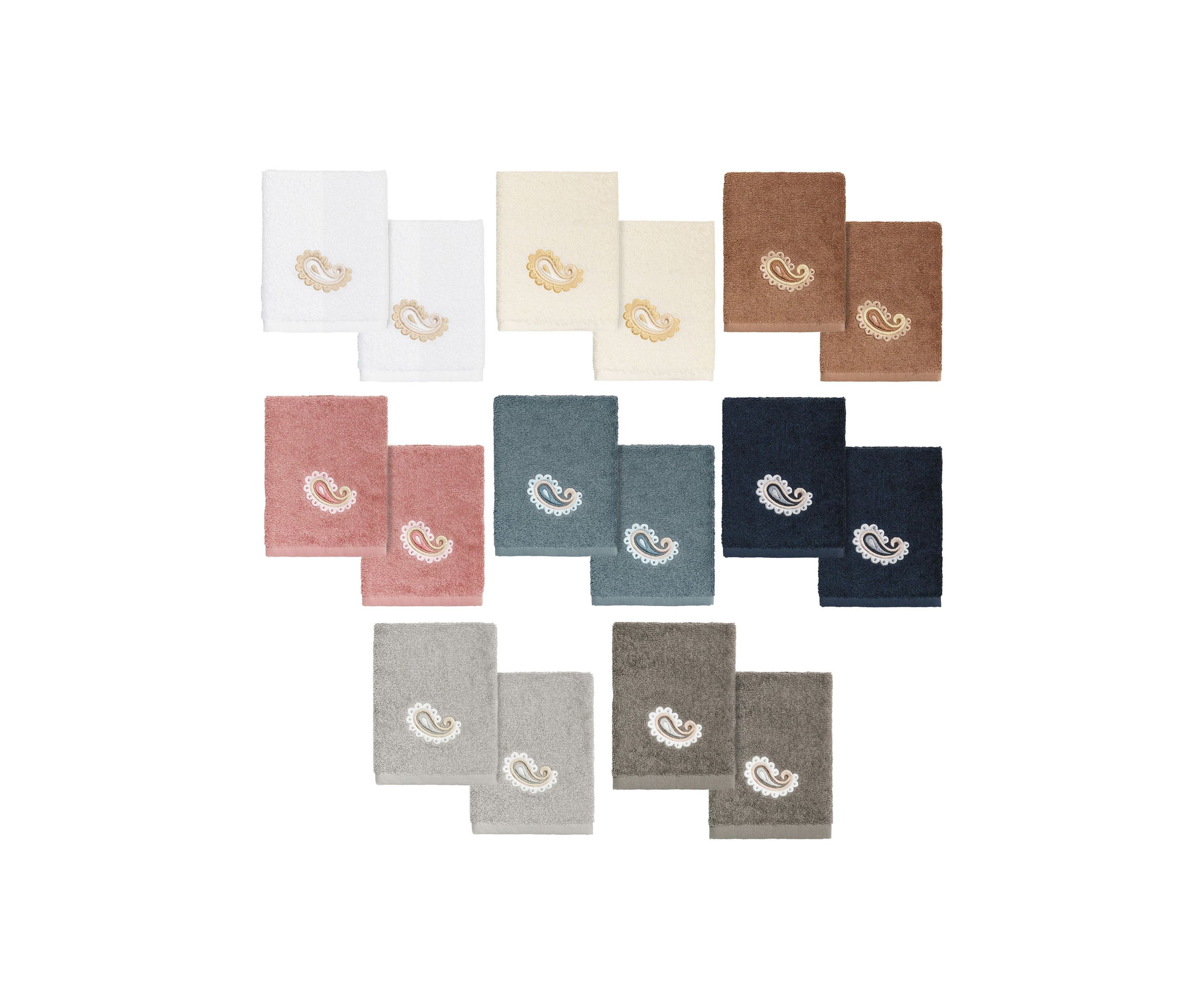 MACKENZIE 2PC Embellished Washcloth Set