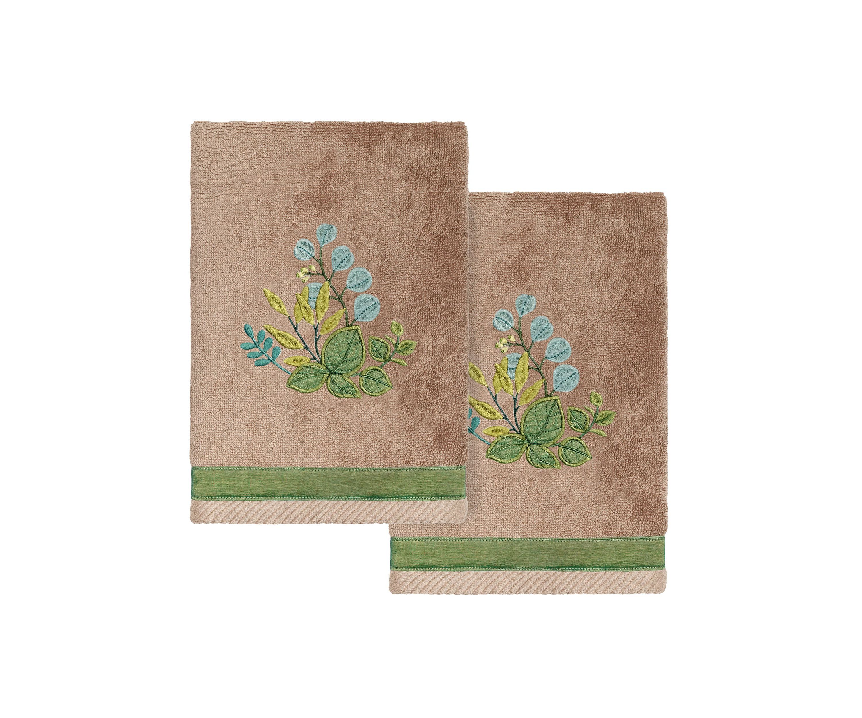BOTANICA 2PC Embellished Hand Towel Set