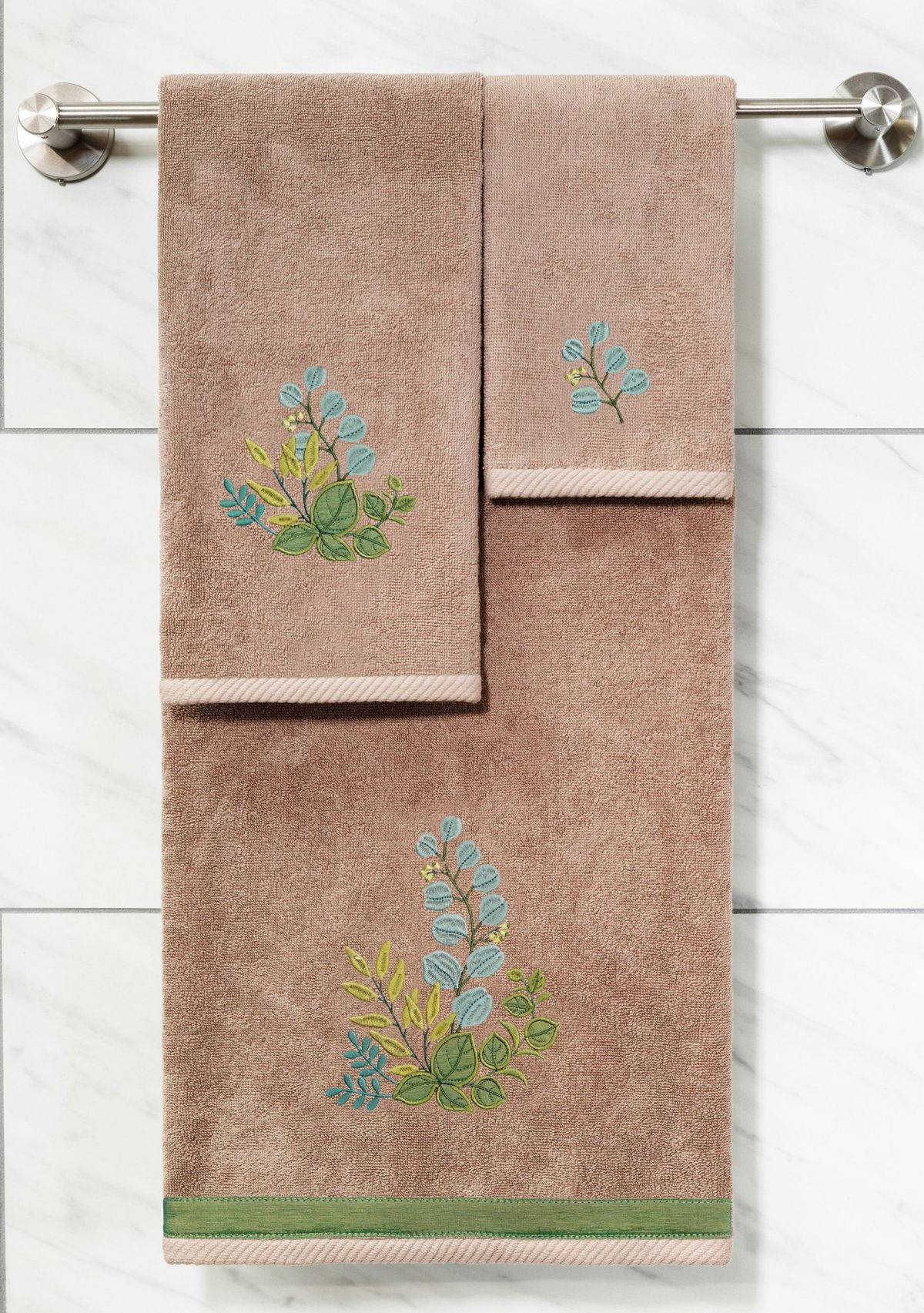 BOTANICA 2PC Embellished Hand Towel Set