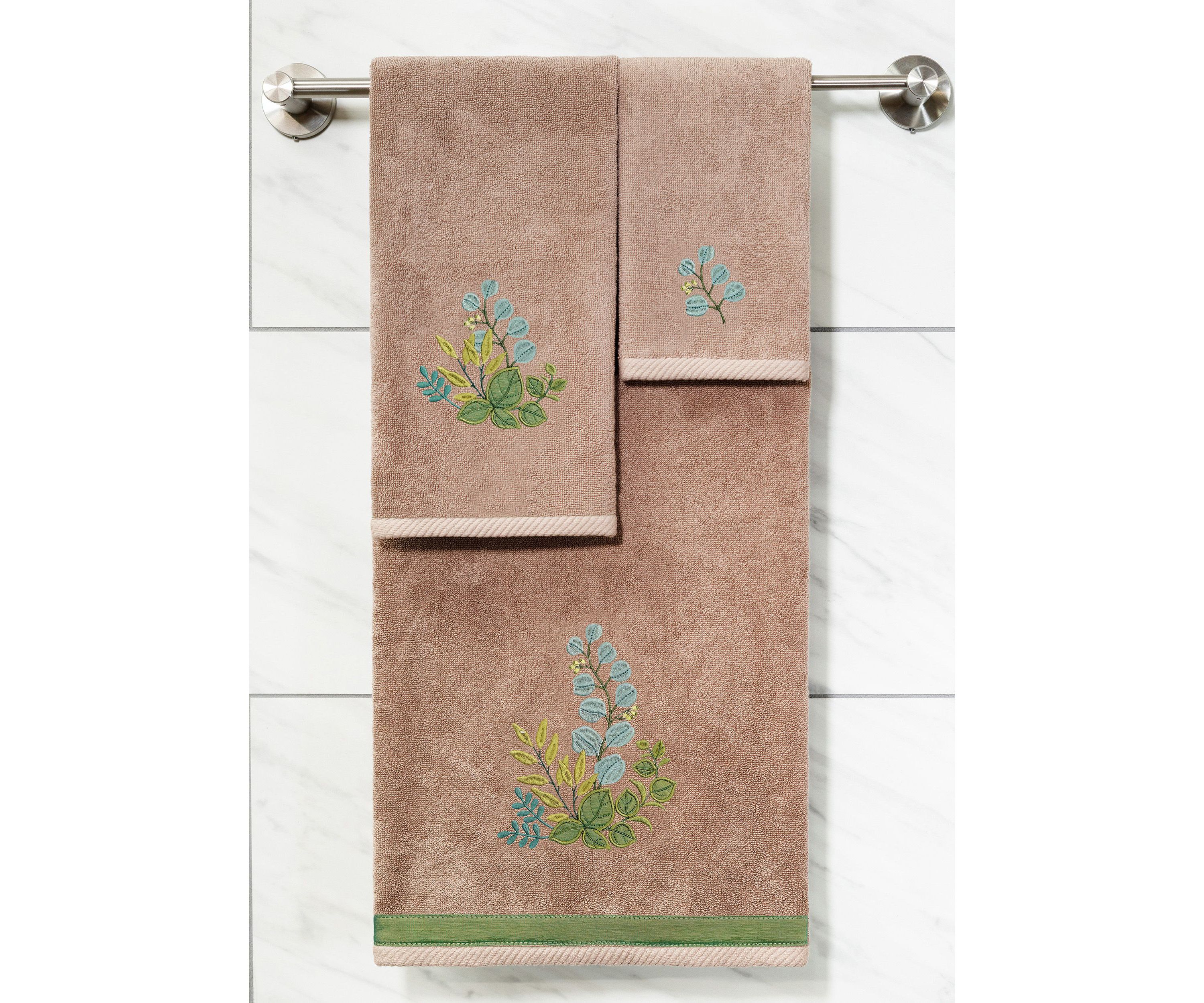 BOTANICA 2PC Embellished Hand Towel Set
