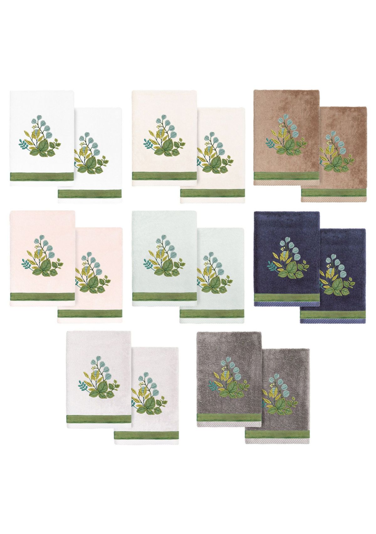 BOTANICA 2PC Embellished Hand Towel Set