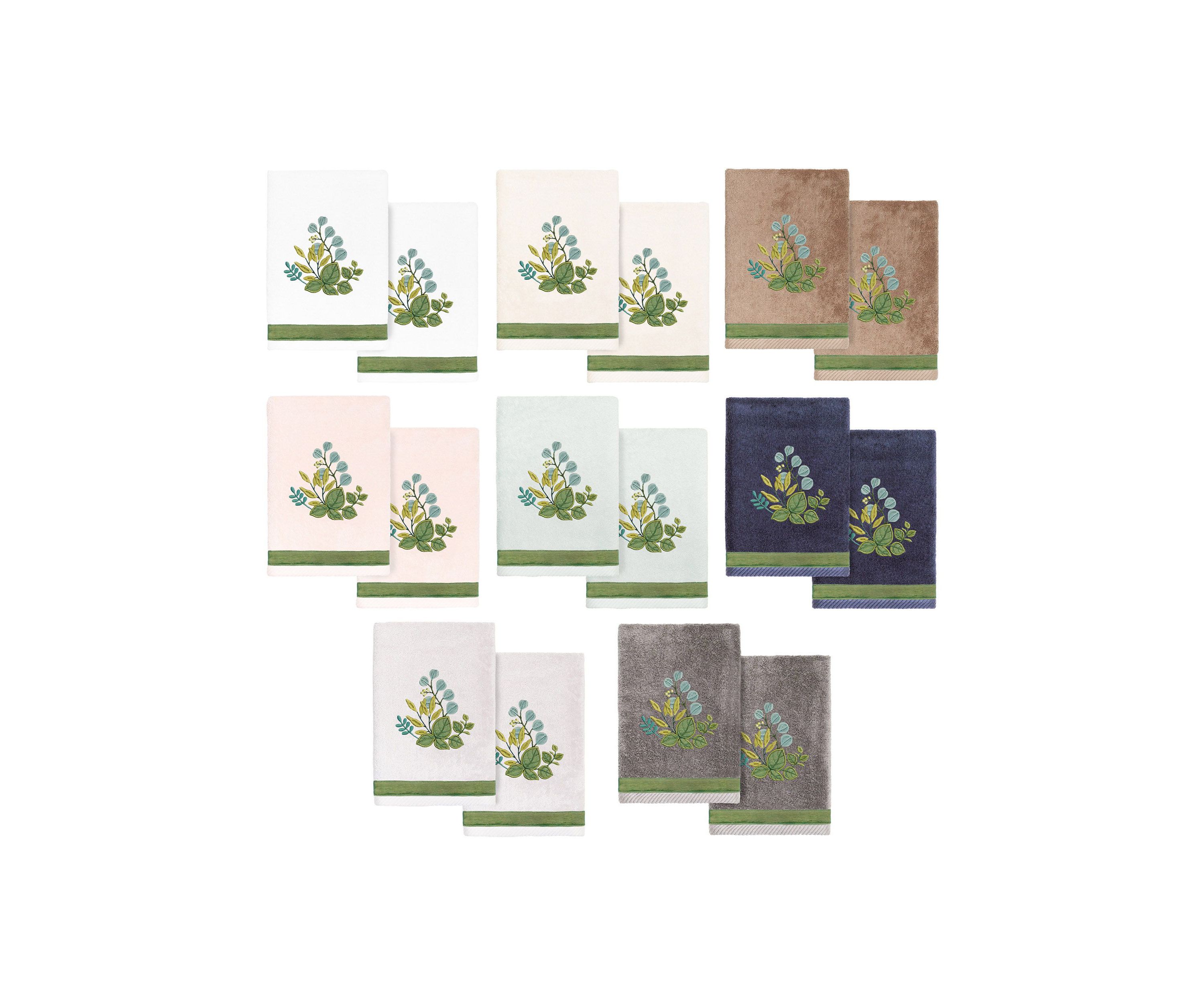 BOTANICA 2PC Embellished Hand Towel Set