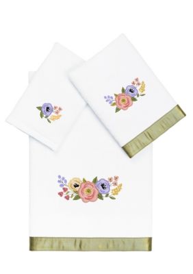Linum Home Textiles VERANO 3PC Embellished Towel Set