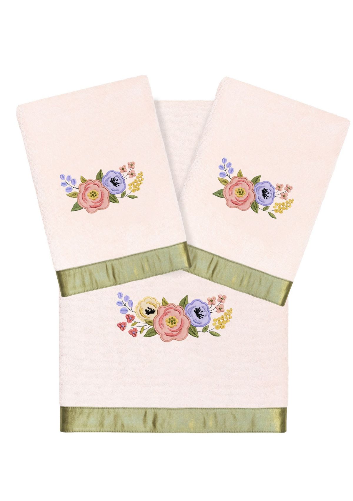 VERANO 3PC Embellished Towel Set