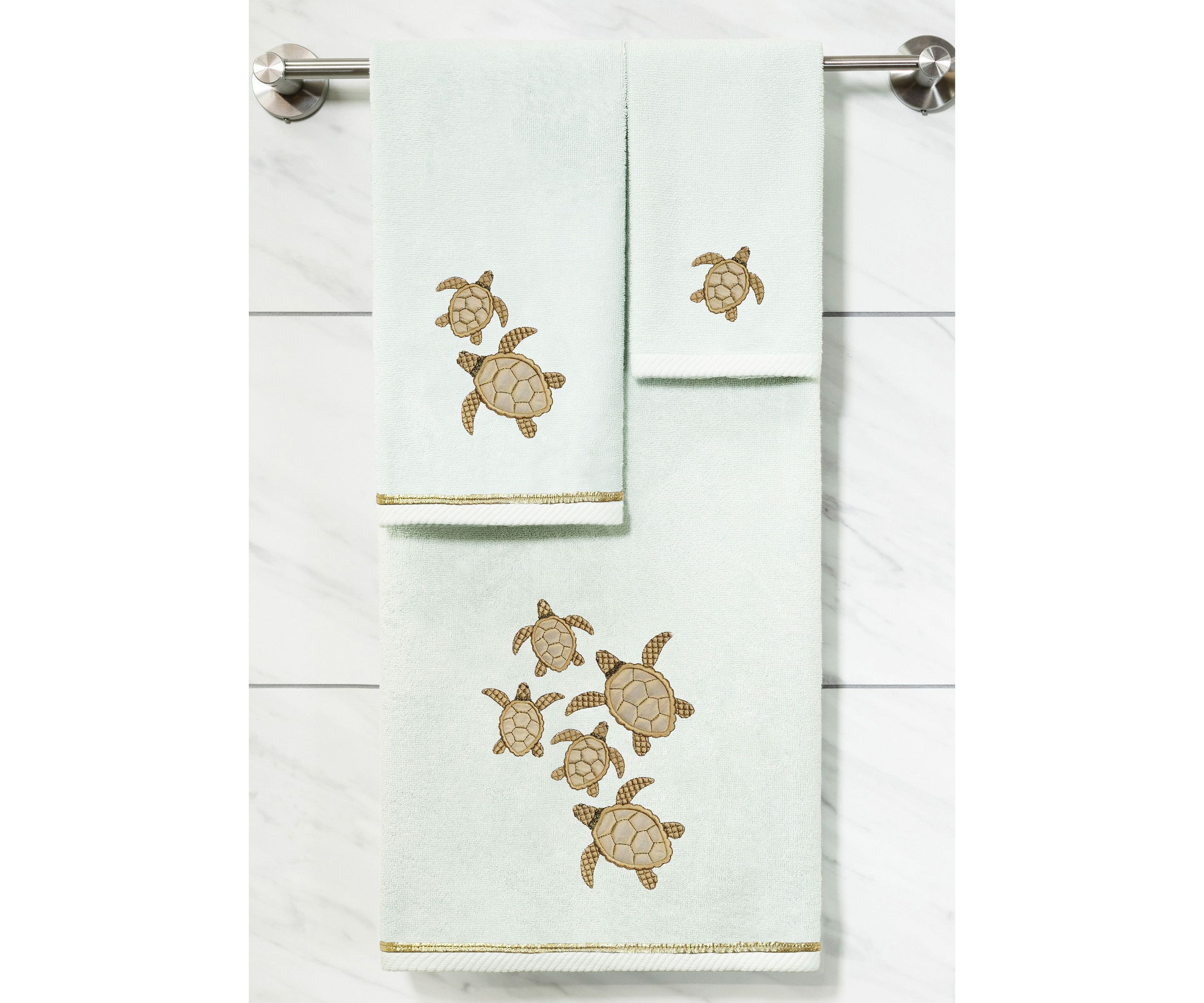 TORTUGA 2PC Embellished Hand Towel Set