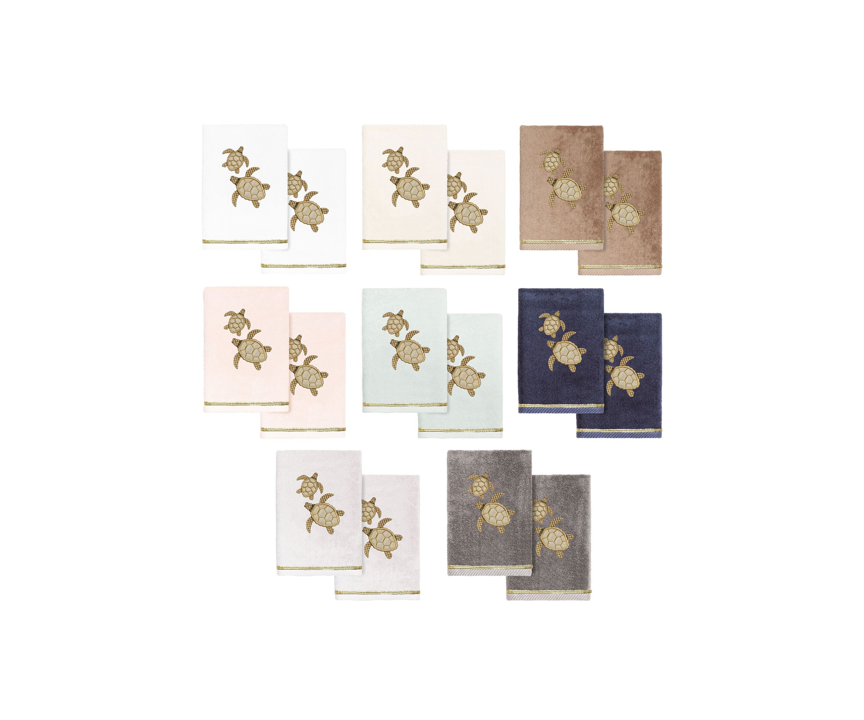 TORTUGA 2PC Embellished Hand Towel Set