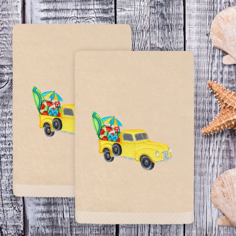 SUMMER TRUCK Hand Towels (Set of 2)