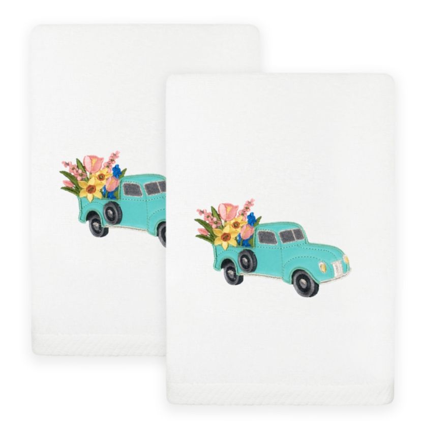 SPRING TRUCK Hand Towels (Set of 2)