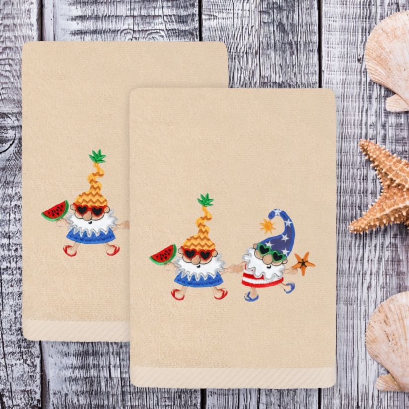 SUMMER GNOMES Hand Towels (Set of 2)